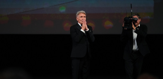Harrison Ford durante la exhibición de ‘Indiana Jones and The Dial of Destiny’ en el 76th International Cannes Film Festival at Palais des Festivals on May 18, 2023 ien Cannes, Francia.