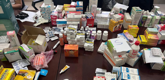 Medicamentos confiscados en allanamiento