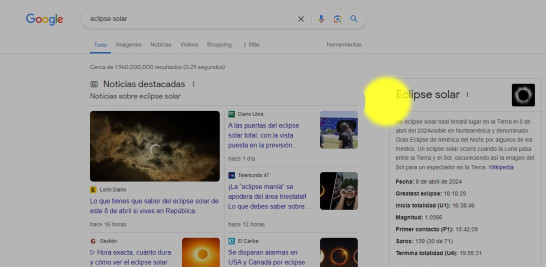 Eclipse solar en Google