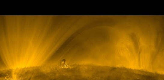 This otherworldly, ever-changing landscape is what the Sun looks like up close. ESA's Solar Orbiter filmed the transition from the Sun's lower atmosphere to the much hotter outer corona. The hair-like structures are made of charged gas (plasma), following magnetic field lines emerging from the Sun's interior.

The brightest regions are around one million degrees Celsius, while cooler material looks dark as it absorbs radiation.

This video was recorded on 27 September 2023 by the Extreme Ultraviolet Imager (EUI) instrument on Solar Orbiter. At the time, the spacecraft was at roughly a third of the Earth’s distance from the Sun, heading for a closest approach of 43 million km on 7 October.

On the same day that this video was recorded, NASA’s Parker Solar Probe skimmed just 7.26 million km from the solar surface. Rather than directly imaging the Sun, Parker measures particles and the magnetic field in the Sun’s corona and in the solar wind. This was a perfect opportunity for the two missions to team up, with ESA-led Solar Orbiter’s remote-sensing instruments observing the source region of the solar wind that would subsequently flow past Parker Solar Probe.

Spot the moss, spicules, eruption and rain
Lower left corner: An intriguing feature visible throughout this movie is the bright gas that makes delicate, lace-like patterns across the Sun. This is called coronal ‘moss’. It usually appears around the base of large coronal loops that are too hot or too tenuous to be seen with the chosen instrument settings.

On the solar horizon: Spires of gas, known as spicules, reach up from the Sun’s chromosphere. These can reach up to a height of 10 000 km.
Centre around 0:22: A small eruption in the centre of the field of view, with cooler material being lifted upwards before mostly falling back down. Don’t be fooled by the use of ‘small’ here: this eruption is bigger than Earth!
Centre-left around 0:30: ‘Cool’ coronal rain (probably less than 10 000 °C) looks dark against the bright background of large coronal loops (around one million degrees). The rain is made of higher-density clumps of plasma that fall back towards the Sun under the influence of gravity.

Credit: ESA & NASA/Solar Orbiter/EUI Team

★ Subscribe: http://bit.ly/ESAsubscribe and click twice on the bell button to receive our notifications.

Check out our full video catalog: http://bit.ly/SpaceInVideos
Follow us on Twitter: http://bit.ly/ESAonTwitter
On Facebook: http://bit.ly/ESAonFacebook
On Instagram: http://bit.ly/ESAonInstagram
On LinkedIn: https://bit.ly/ESAonLinkedIn
On Pinterest: https://bit.ly/ESAonPinterest
On Flickr: http://bit.ly/ESAonFlickr

We are Europe's gateway to space. Our mission is to shape the development of Europe's space capability and ensure that investment in space continues to deliver benefits to the citizens of Europe and the world. Check out https://www.esa.int/ to get up to speed on everything space related.

Copyright information about our videos is available here: https://www.esa.int/ESA_Multimedia/Terms_and_Conditions

#ESA #Sun #SolarOrbiter