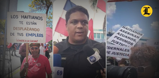 Los manifestantes caminaban con pancartas tituladas: "Fuera la ONU", "no más parturientas haitianas", entre otras frases.<br /><br />https://listindiario.com/la-republica/ciudad/20250424/antigua-orden-dominicana-marcha-presencia-ilegal-haitianos_855050.html