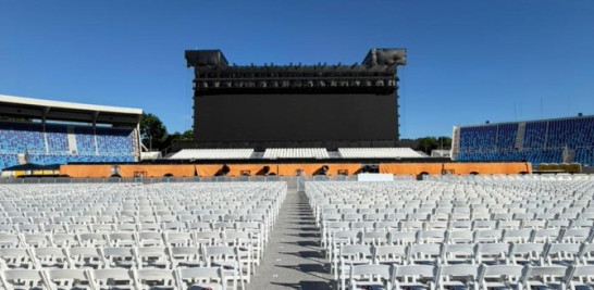 El Estadio Olímpico a la espera de los vecinos que disfrutarán del show de Bad Bunny.