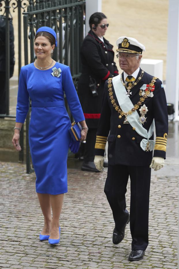 Carl XVI Gustaf, rey de Suecia, llega para la coronación del rey Carlos III, en Londres, el sábado 6 de mayo de 2023.