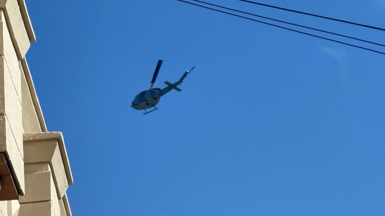 Los helicopteros sobrevolaron gran parte de Santiago y la región norte desde tempranas horas de la mañana