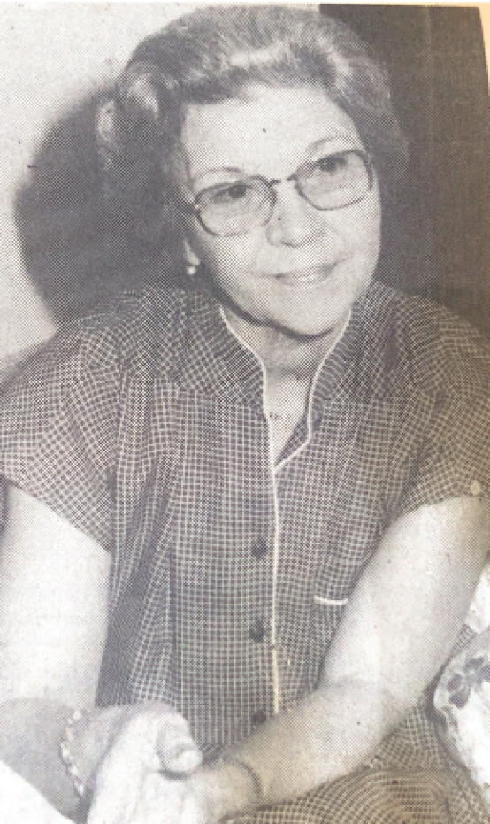 Doña Renée Klang, viuda de Guzmán.