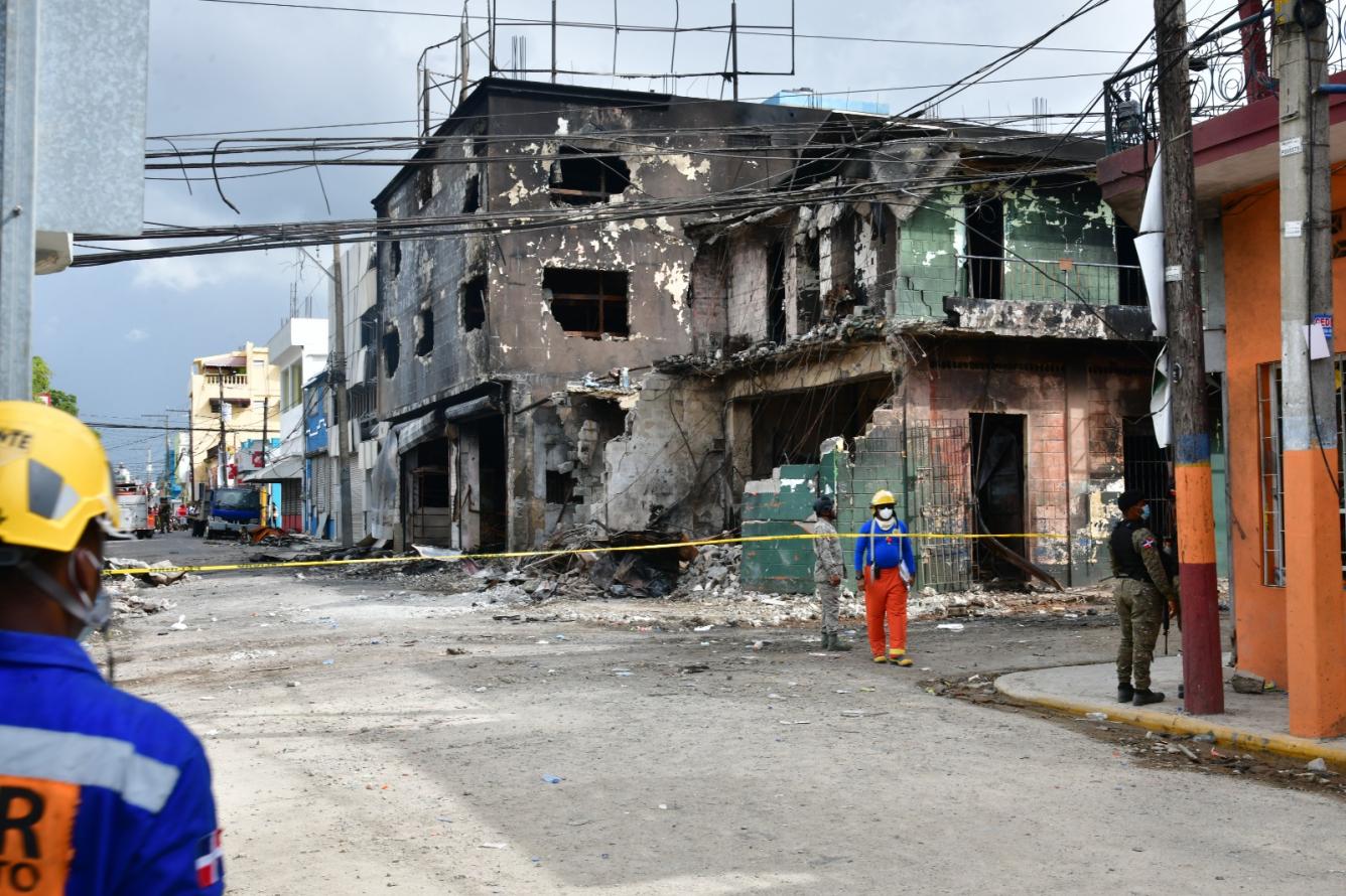 Uno de los edificios afectados por la explosión