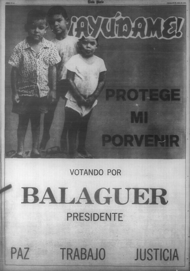 Publicidad del expresidente Joaquín Balaguer