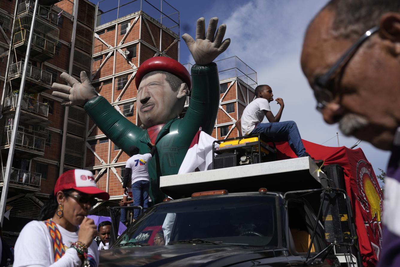 Un globo gigante de Hugo Chávez