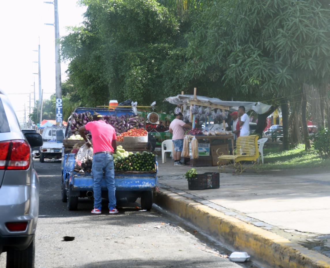 Vendedores ambulantes comercian además de frutos navideños, verduras y vegetales.