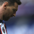 Lionel Messi, del Paris Saint-Germain, reacciona durante una derrota ante Lorient.
