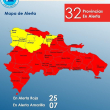 Aumentan a 25 las provincias en alerta roja