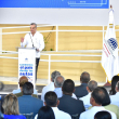 Presidente Luis Abinader durante sus palabras de apertura del año escoalr 2023-2024