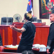 Tekashi, la tarde del martes, en el tribunal de La Vega, República Dominicana, donde ofreció su testimonio sobre la acusación en su contra.