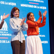 La Primera Dama, Raquel Arbajaje, la vicepresidenta de la República, Raquel Peña y la ministra de la Mujer, Mayra Jiménez.