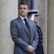 El presidente Emmanuel Macron en el Palacio del Elíseo de París el 13 de diciembre de 2023