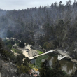 Vista aérea del Jardín Botánico después de un incendio forestal en Viña del Mar, Chile. Foto Javier TORRES
