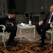 Vladimir Putin durante su entrevista con Tucker Carlson