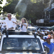Luis Abinader y Carolina Mejía se han desplazado este domingo por numerosas calles del Distrito Nacional, con los ojos puestos en las elecciones municipales, que se celebrarán el próximo domingo 18 de febrero.