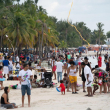 Gran flujo de visitantes en Boca Chica