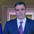 Pedro Sánchez durante su anuncio de que seguirá al frente del Gobierno español.