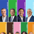Los nueve candidatos presidenciales de las elecciones de 2024.