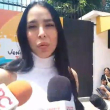 Jessica Pereira durante la manifestación de venezolanos en República Dominicana