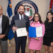 La Fundación Dominicana para el arte y la cultura (FUNDOARCU) y el Viceministro para las Comunidades Dominicanas en el Exterior, Carlos de la Mota