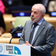 El presidente de Brasil, Luiz Inácio Lula da Silva, habla durante la "Cumbre del Clima 2025", en el marco de la Asamblea General de las Naciones Unidas, en la sede de la ONU en Nueva York, el 24 de septiembre de 2025.