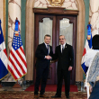 El secretario de Defensa de los Estados Unidos, Pete Hegseth, y el presidente dominicano Luis Abinader