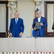 En la foto figuran el consultor jurídico del Poder Ejecutivo, Jorge Subero Isa y el vicepresidente ejecutivo de FINJUS, Servio Tulio Castaños Guzmán