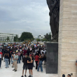 Cientos de ciudadanos se aglomeraron en la Plaza de la Bandera en protesta de varias situaciones socioeconómicas que atraviesa la República Dominicana.