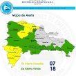 Provincias alertadas por el COE