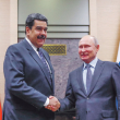 Saludo. Vladimir Putin y Nicolás Maduro.