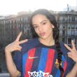 Rosalía en colaboración con el FC de Barcelona.