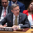 Roberto Álvarez ofrece palabras a nombre del gobierno dominicano en sesión sobre Haití del Consejo de Seguridad de la ONU el 18 de octubre de 2022.