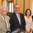 Mario Vargas Llosa, Luis Abinader, Raquel Arbaje