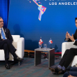 El presidente Luis Abinader y el primer ministro de Canadá,Justin Trudeau, durante la pasada IX Cumbre de Las Américas, celebrada en en Los Ángeles, California.