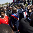 El presidente haitiano Jovenel Moise con su esposa Martine en Puerto Príncipe el 7 de febrero de 2017.