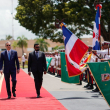 El presidente Luis Abinader recibió la visita oficial de su homólogo de Guyana