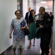 Mirian Germán, titular de la Procuraduría General de la República (PGR) a su llegada al Palacio de la Policia Nacional