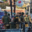 Contingente de la Policía Nacional en Capotillo.