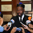 Wilson Camacho luego de salir de la audiencia