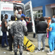 Distintas unidades de ambulancias se presentaron en las estaciones afectadas