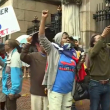 Haitianos se manifiestan en contra de Luis Abinader en Nueva york