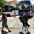 Las líneas de transporte de autobuses hacia Haití siguen paralizadas por el conflicto.