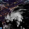 Ciclón tropical en el Atlántico frente a las costas estadounidenses