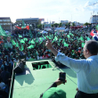 El expresidente y candidato presidencial por la Fuerza del Pueblo, Leonel Fernandez, reunió a sus simpatizantes en la Plaza de la Bandera, para celebrar sus dos millones de inscritos en el partido.