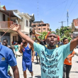 Manifestaciones contra el aumento del costo de la vida en la ciudad de Petit-Goave, Haití.