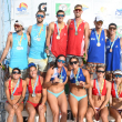 Equipos ganadores en la septima versión del Clásico de Voleibol de Playa Norceca.