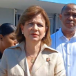 La vicepresidenta de la República, Raquel Peña, estuvo acompañada de autoridades de Salud Pública en una reunión a puertas cerradas en el Hospital Regional Docente Universitario Jaime Mota .